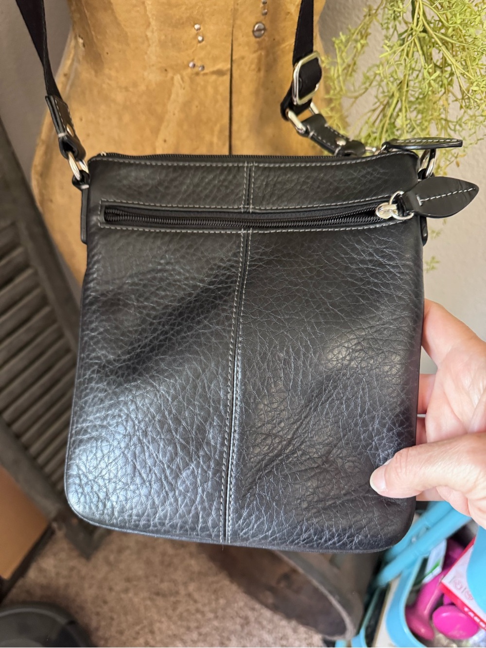 Coach Black Pebbled Leather Crossbody Bag - Picture 4 of 6